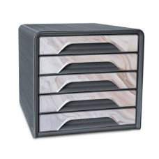 CASSETTIERA A 5 CASSETTI CEP MARMO ROSA