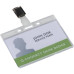 PORTABADGE 85X54 MM CON CLIP  RIGIDO CONF. DA 10