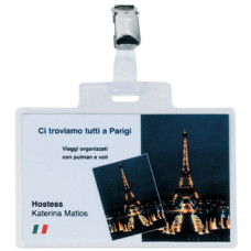 PORTABADGE 11X7CM CON CLIP