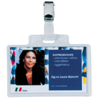 Portabadge 9,5x6cm con clip
