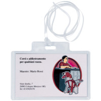 Portabadge 9,5x6cm con corda