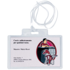 PORTABADGE 9,5X6CM CON CORDONCINO