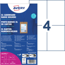 PORTA BADGE AVERY A6 IN CARTONCINO INSERTI IN CARTA INCLUSI  CONF. 25 PZ