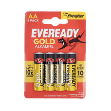 PILA STILO AA - 1,5V - EVEREADY GOLD- ALCALINA  - CONF. 4 BATTERIE