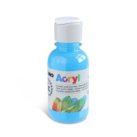 Morocolor colore acrilico cyan bottiglia 125 ml