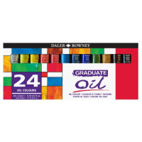 Daler-rowney set assortito 24 colori a olio tubo 22ml. colori assortiti