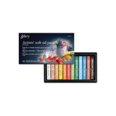 PASTELLI A OLIO TONDI PER ARTISTI SET 12 PEZZI COLORI ASSORTITI