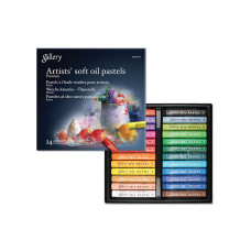 PASTELLI A OLIO TONDI PER ARTISTI SET 24 PEZZI COLORI ASSORTITI