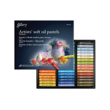 PASTELLI A OLIO TONDI PER ARTISTI SET 48 PEZZI COLORI ASSORTITI