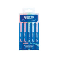 PENNARELLI GIOTTO TURBOPRO DOPPIA PUNTA SCALPELLO PENNELLO CONF. 5 PZ ASTUCCIO