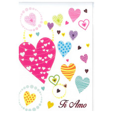 BIGLIETTO AUGURI  LOVE  IMMAGINE IN RILIEVO DIM. 12X17 CM