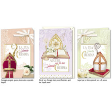 CROMO BIGLIETTI AUGURI CRESIMA FOTOGRAFICO CF. 12 BIGLIETTI