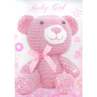 Biglietto auguri baby girl immagine in rilievo dim. 12x17 cm