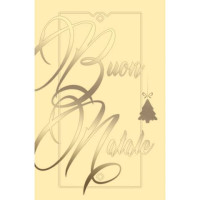 Biglietti augurali natalizi 9x14 cm conf. 12 pz avorio.