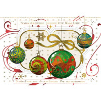 Biglietti natalizi con testo in rilievo 12x18 cm conf. 8 pezzi assortiti