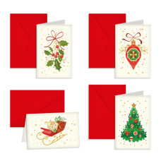 KARTOS BIGLIETTI DI NATALE SENZA TESTO 11,7X17 CM - CONF. 12 BIGLIETTI