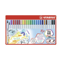 Stabilo brush pen 68 astuccio metallo 25 colori
