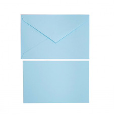 BUSTE E BIGLIETTI 9X14 CF.10 PZ CON 10 CARTONCINI AZZURRO
