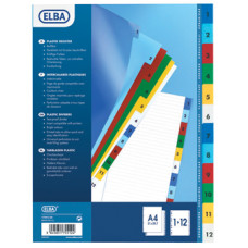 ELBA INTERCALARE 12 TASTI A4 12 TACCHE COLORATE