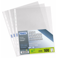 FAVORIT BUSTA FORATURA UNIVERSALE AIR LISCIA CONF.100 BUSTE 22X30