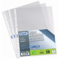 Favorit buste forate liscie a4 22x30 alto spessore conf. 50 buste