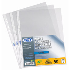 FAVORIT BUSTE FORATE OPACHE A4 22X30 ALTO SPESSORE CONF.50 BUSTE