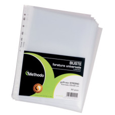 METHODO BUSTE FORATE LISCIE A4 22X30 ALTO SPESSORE CONF.50 BUSTE