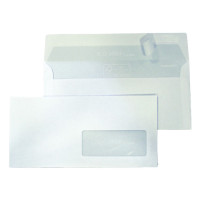 Buste con finestra Blasetti Super Strip 80 - 80 g/m² bianco - 11x23 cm - conf. 500 pz