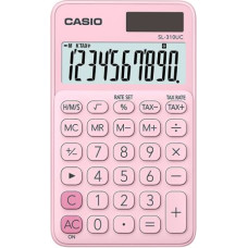 CASIO SL-310UC CALCOLATRICE TASCABILE 10 CIFRE ROSA PASTELLO