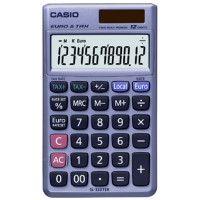 Calcolatrice tascabile CASIO 12 cifre - solare e batteria blu scuro - sl-320ter