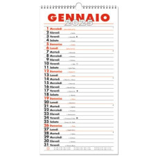 CALENDARIO DA MURO 2025 16X34 CM