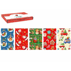 CARTA REGALO KARTOS LINEA NATALE SANTA CLAUS - 100X140 CM - CONF. DA 50 FOGLI IN SOGGETTI ASSORTITI