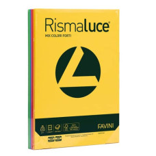 FAVINI RISMALUCE CARTONCINO 200GR. A4 125 FOGLI COLORI ASSORTITI
