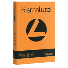 RISMALUCE CARTONCINO COLORATO 200 GR. A4 125 FOGLI ARANCIO A67E104