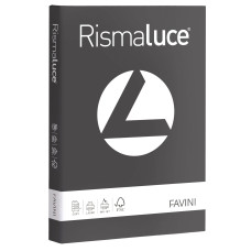 RISMALUCE CARTONCINO COLORATO 200 GR.A4 PACCO 125 FOGLI GRAFITE A674104