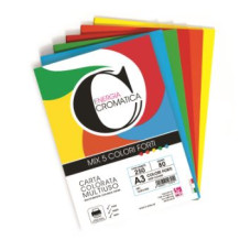 CWR CARTA COLORATA COLORI FORTI 80GR A3 PACCO 250FG 5 COLORI ASSORTITI