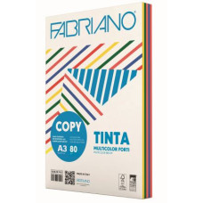 FABRIANO COPY TINTA A3 CARTA 80GR MULTICOLOR 5 COLORI FORTI 250FF