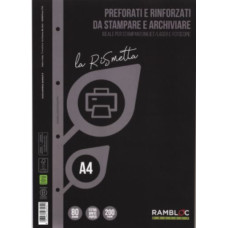 RAMBLOC LA RISMETTA FOGLI BIANCHI CON FORI STAMPABILI