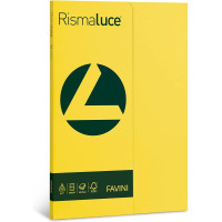 Rismaluce cartoncino colorato 200 gr a4 50 fogli giallo sole