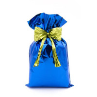 Busta regalo metallizata 20x35 cm blu conf. 50 buste