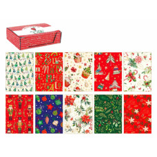 CARTA REGALO KARTOS LINEA NATALE SANTA CLAUS - 70X100 CM - CONF. DA 100 FOGLI IN SOGGETTI ASSORTITI