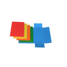 CARTELLA 3L CON ELASTICO 25X34.5 PLASTIFICATE CONF.10 COLORI ASSORTITI