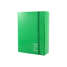 CARTELLA TRE LEMBI CON ELASTICO BREFIOCART 25X35 CM DORSO 10 CM VERDE