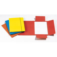 CARTELLA 3L CON ELASTICO PLASTIFICATO 17X25 ROSSO