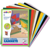 Cartoncino ondulato conf. 10 pezzi 50x70 cm colori assortiti
