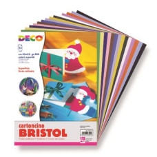 CWR CARTONCINO BRISTOL 25*35 200GR CF.15 FOGLI COLORI ASSORTITI