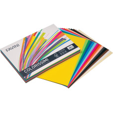 FAVINI PRISMACOLOR 220 25X35 PACCO 240 FOGLI IN 15 COLORI ASSORTITI