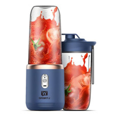FRULLATORE PORTATILE SMART-J EASYBLEND CON DOPPIO BICCHIERE BLU