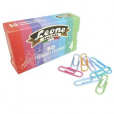 SCATOLA 50 FERMAGLI PLASTIFICATI F4 COLORI ASSORTITI