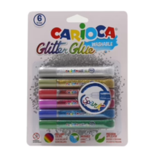 CARIOCA COLLA GLITTER SPARK ESP. 6 BLISTER DA 6 TUBETTI 10.5 ML. COLORI ASSORTITI